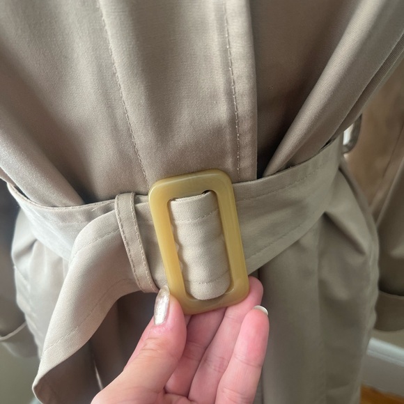 London fog tan trench coat size regular 8 - Picture 2 of 16